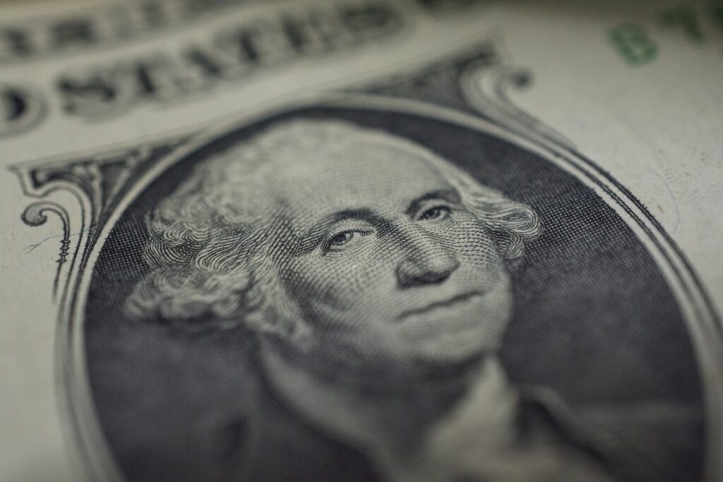 George Washington photo on dollar bill